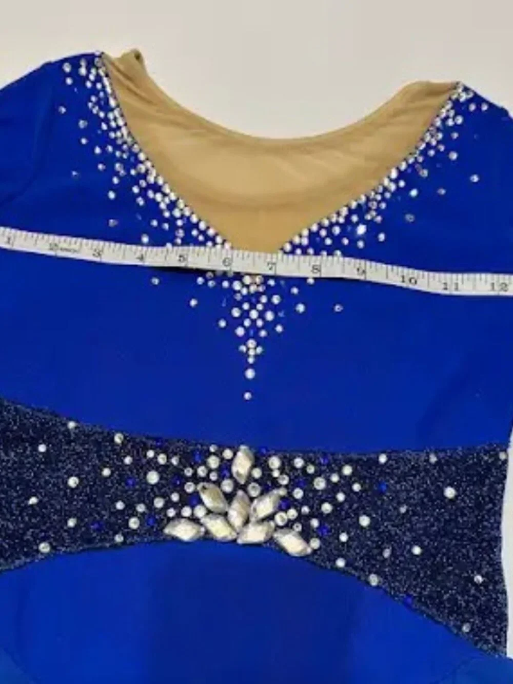 New Blue Crystal Figure Skating Dress 12